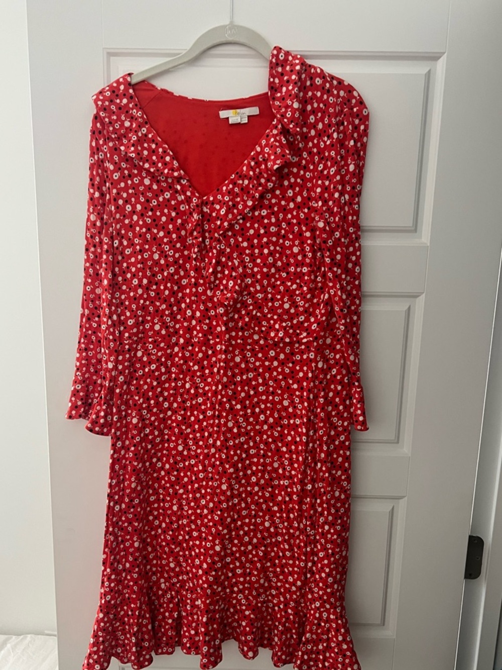NWOT Boden ruffle Michaela jersey dress in Rosehip daisy